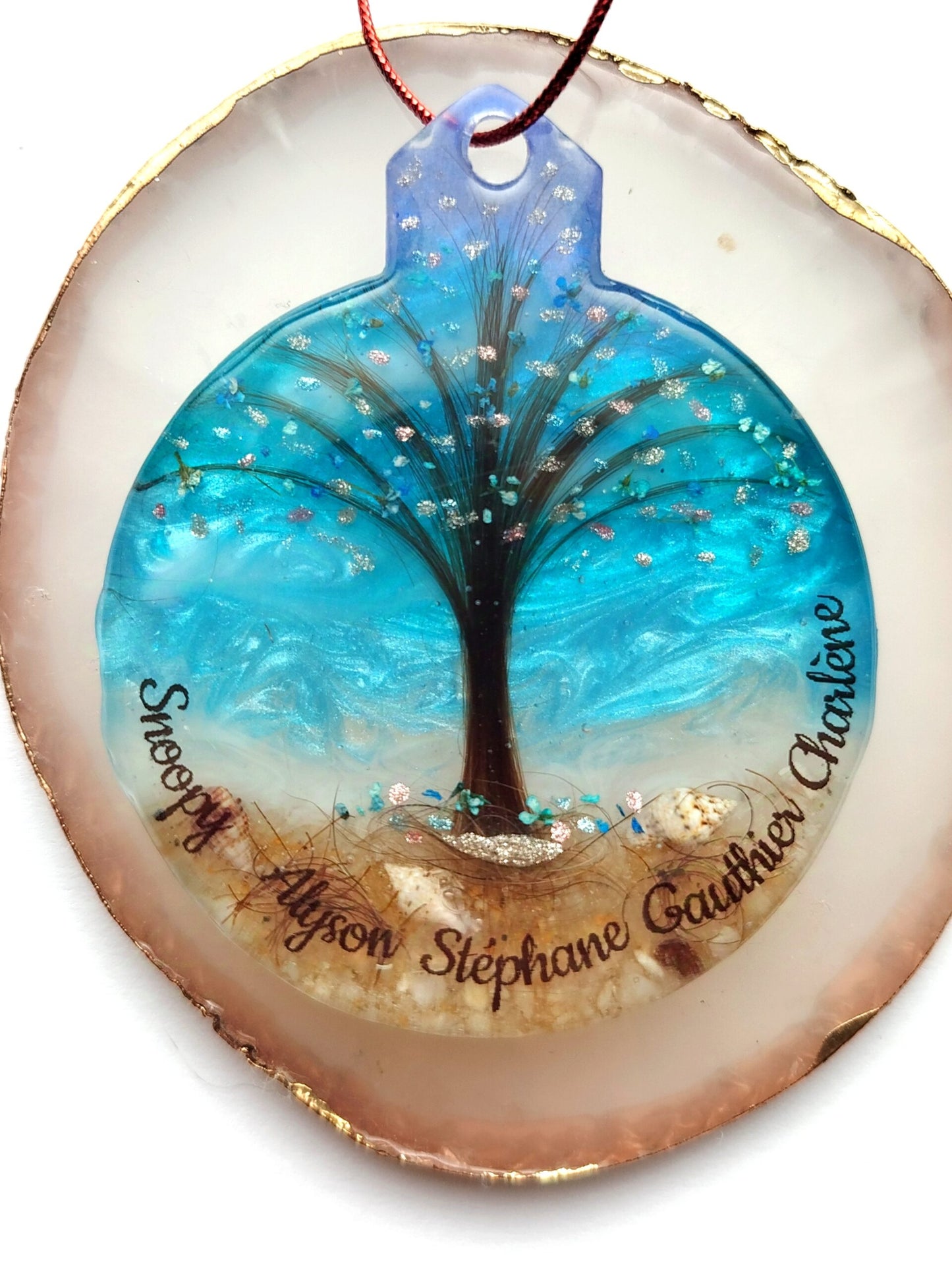 Boule de Noël - Lait maternel et/ou mèche de cheveux