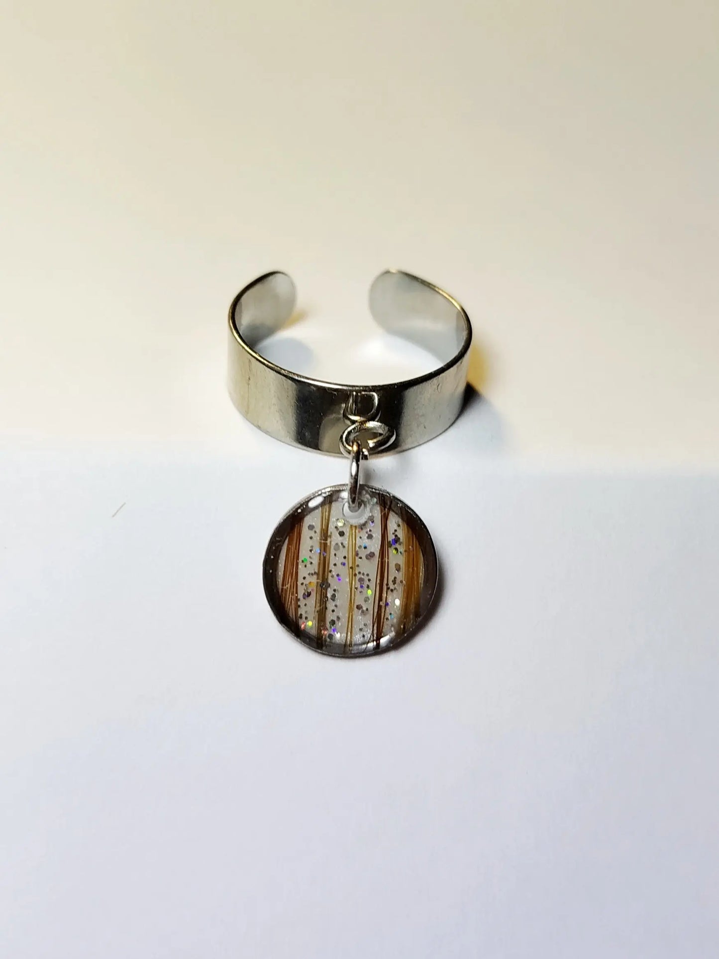 Bague Pendante Forme - Lait maternel et/ou mèche de cheveux