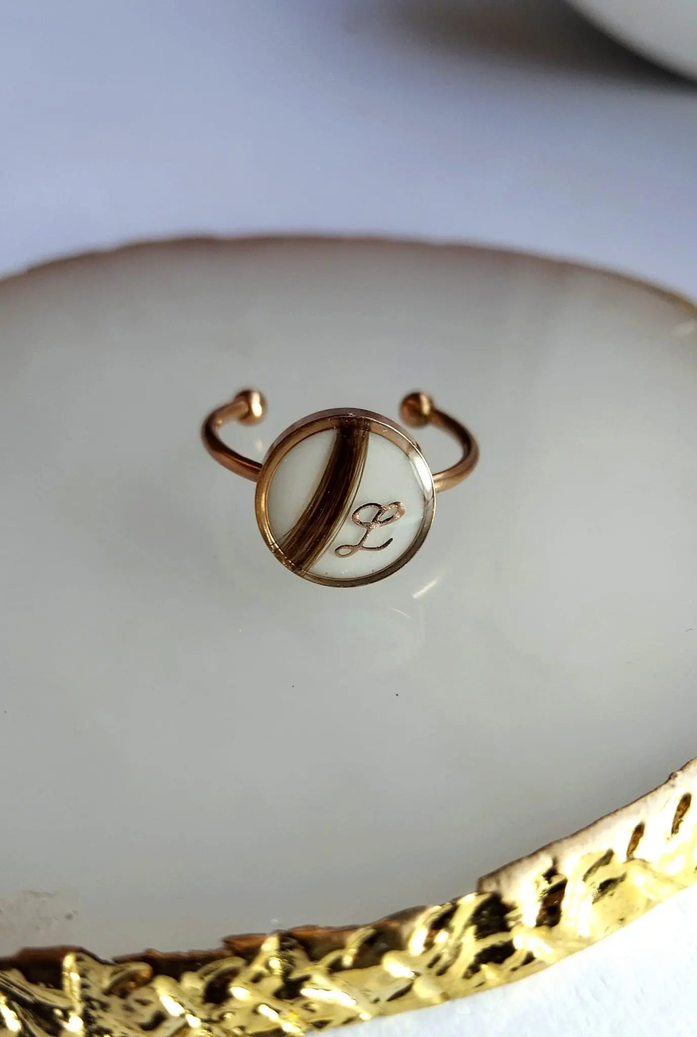Bague Simple - Lait maternel et/ou mèche de cheveux