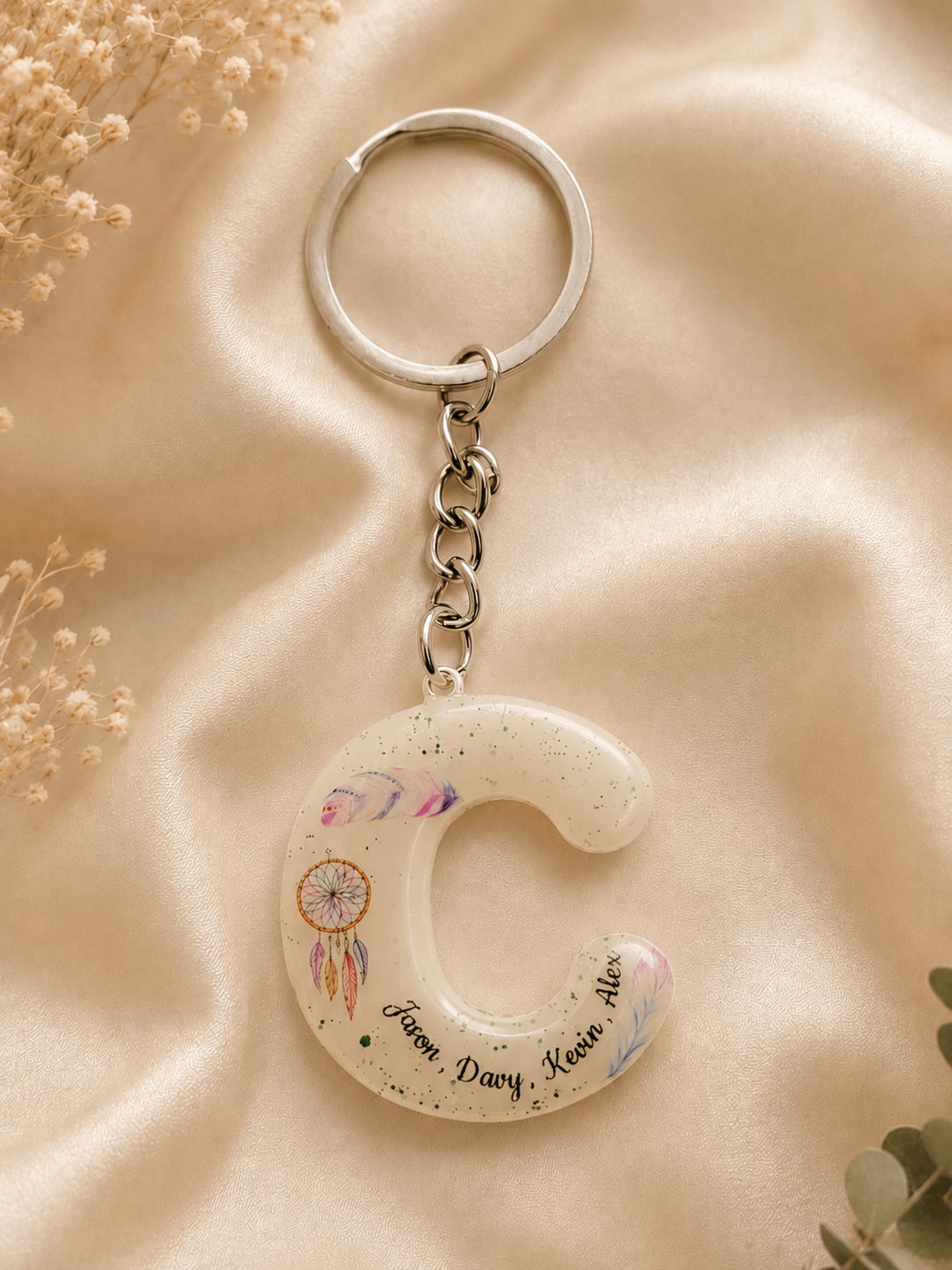 Porte clé initiale - Bijoux au Lait maternel