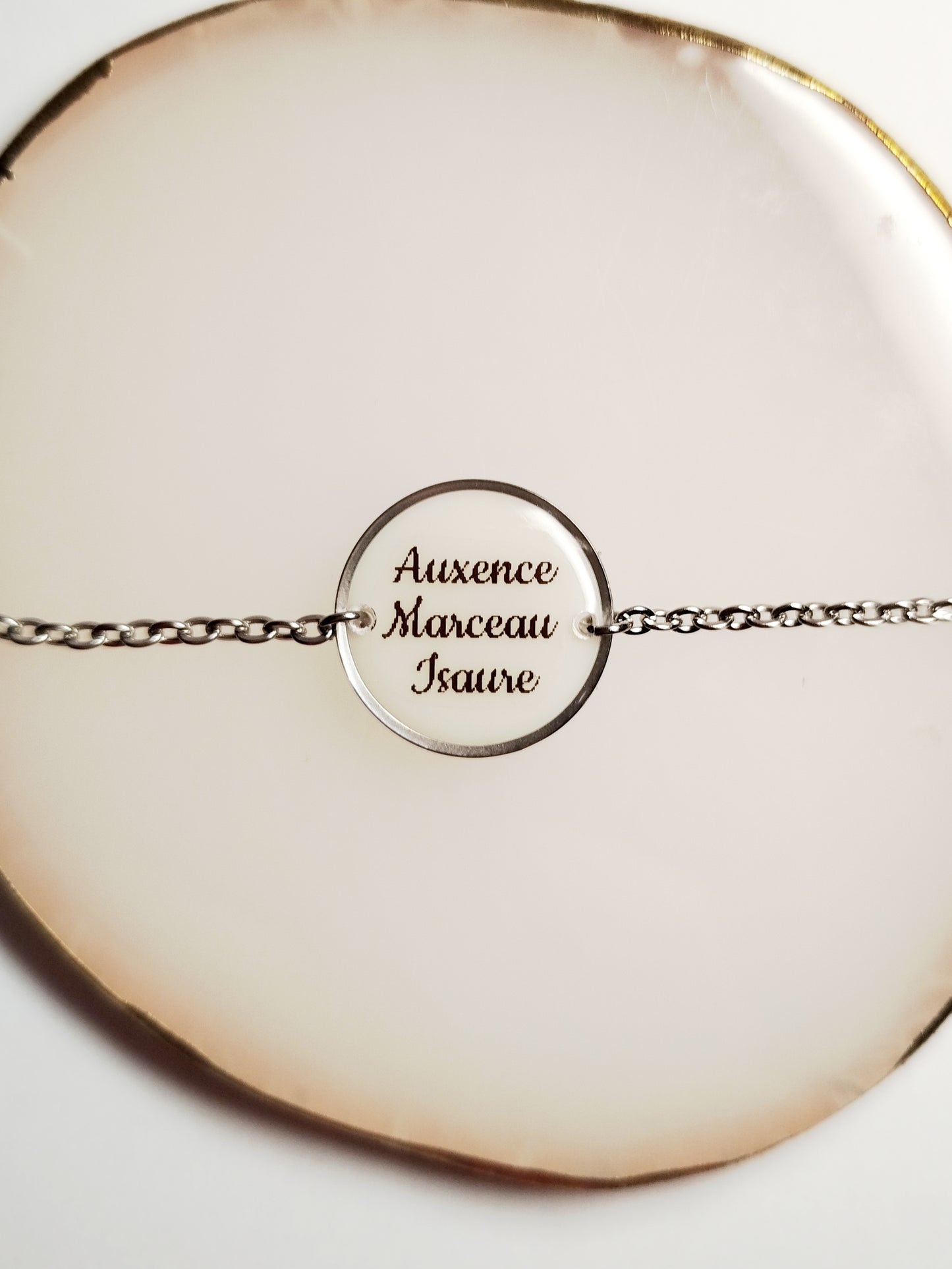 Bracelet Rond Acier Chaine - Bijoux au Lait maternel