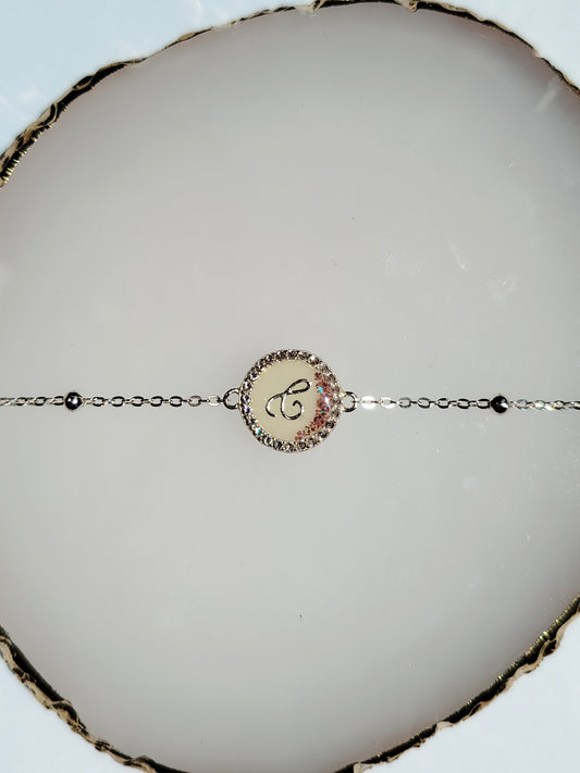 Bracelet rond Argent - Lait maternel et/ou mèche de cheveux