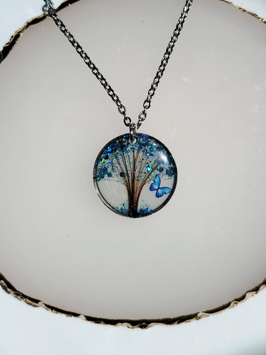 Collier Rond Acier - Lait maternel et/ou mèche de cheveux
