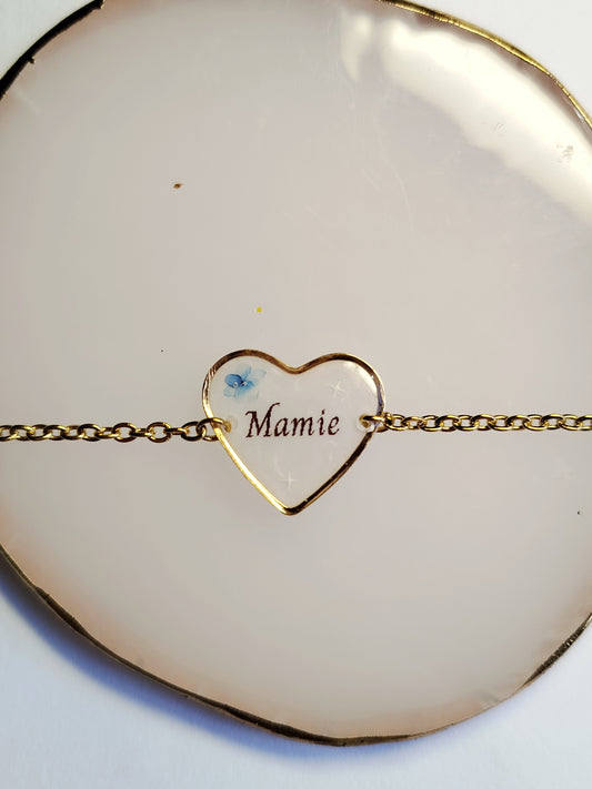 Bracelet Formes Acier - Lait maternel et/ou mèche de cheveux