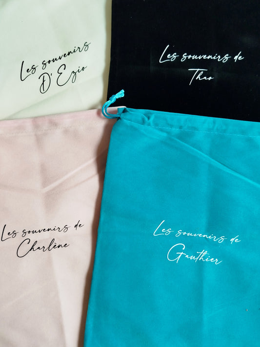 Sac Naissance Personnalisé en Velours
