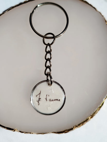 Porte clé - Souvenir d'une lettre manuscrite
