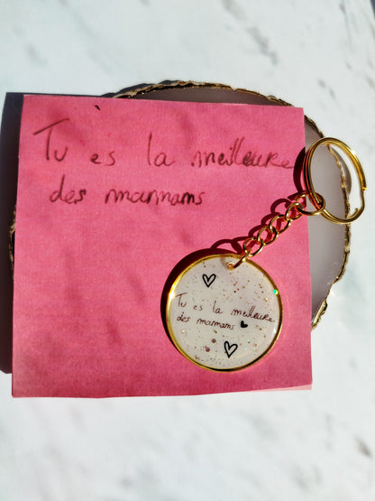 Porte clé - Souvenir d'une lettre manuscrite