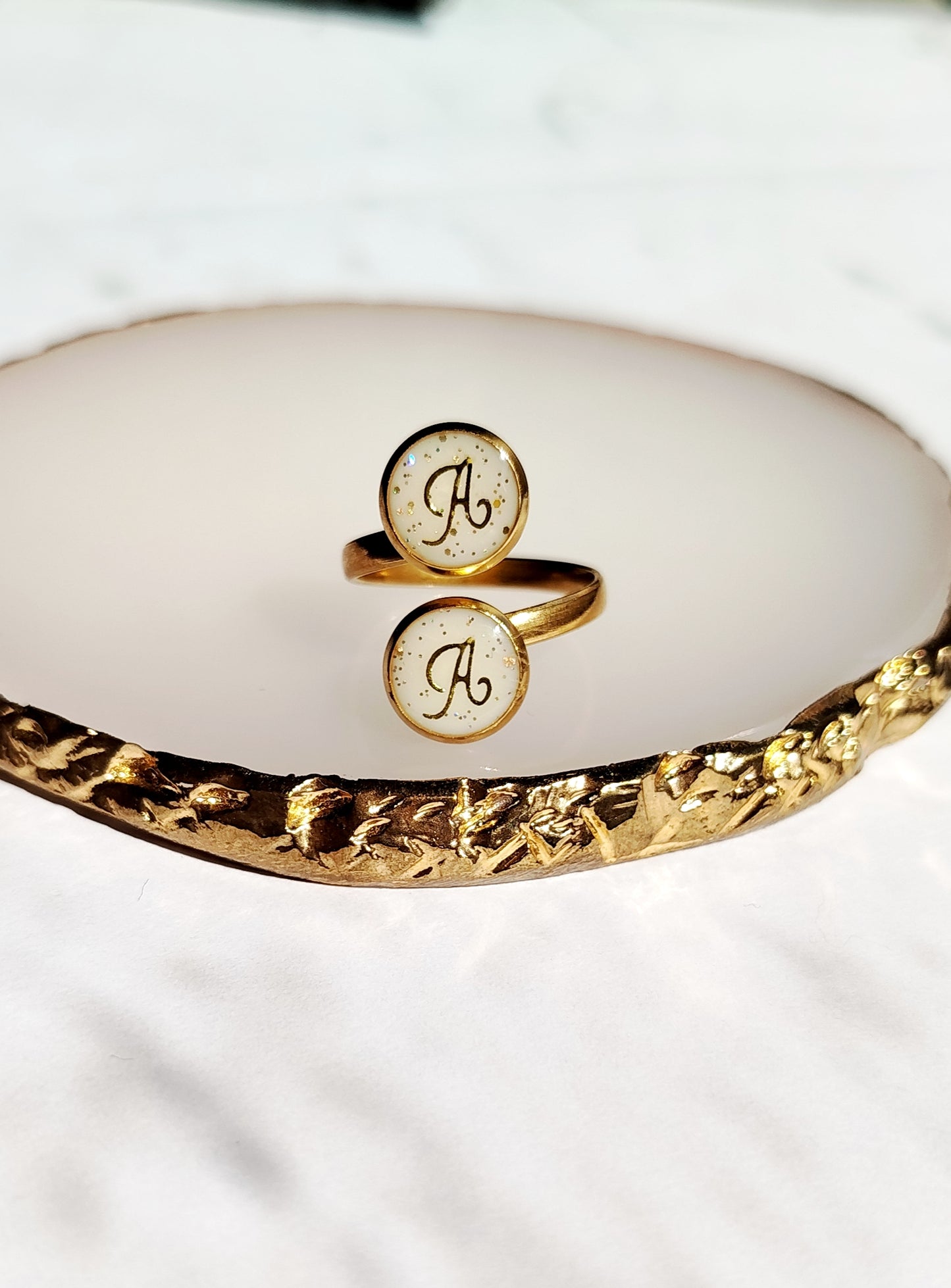 Bague double - Lait maternel et/ou mèche de cheveux