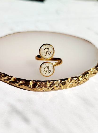 Bague double - Lait maternel et/ou mèche de cheveux