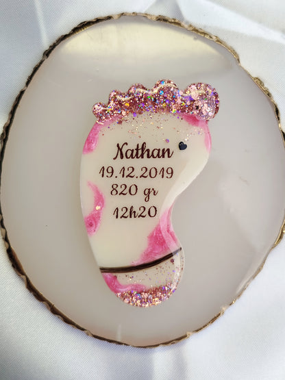 Pied - Lait maternel et/ou mèche de cheveux