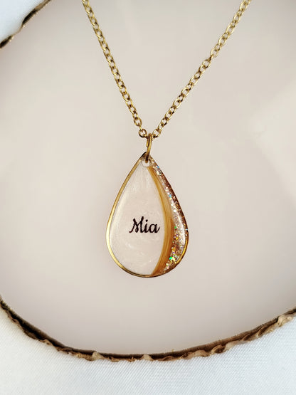 Collier Goutte - Lait maternel et/ou mèche de cheveux