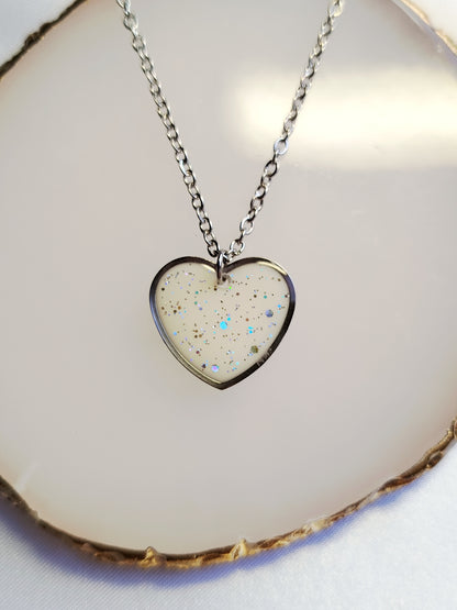 Collier Coeur - Lait maternel et/ou mèche de cheveux