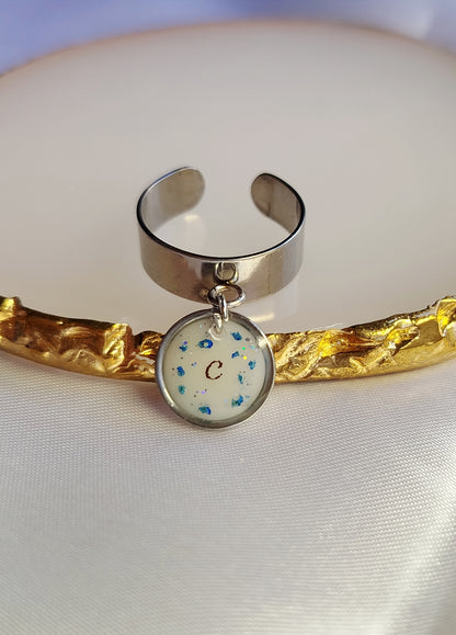 Bague Pendante Forme - Lait maternel et/ou mèche de cheveux