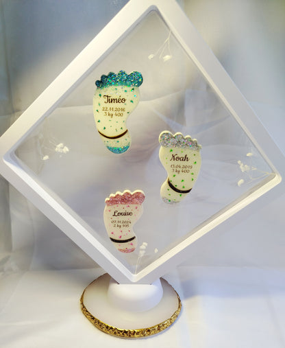 Cadre 3 Pieds - Lait Maternel et/ou Mèche de Cheveux