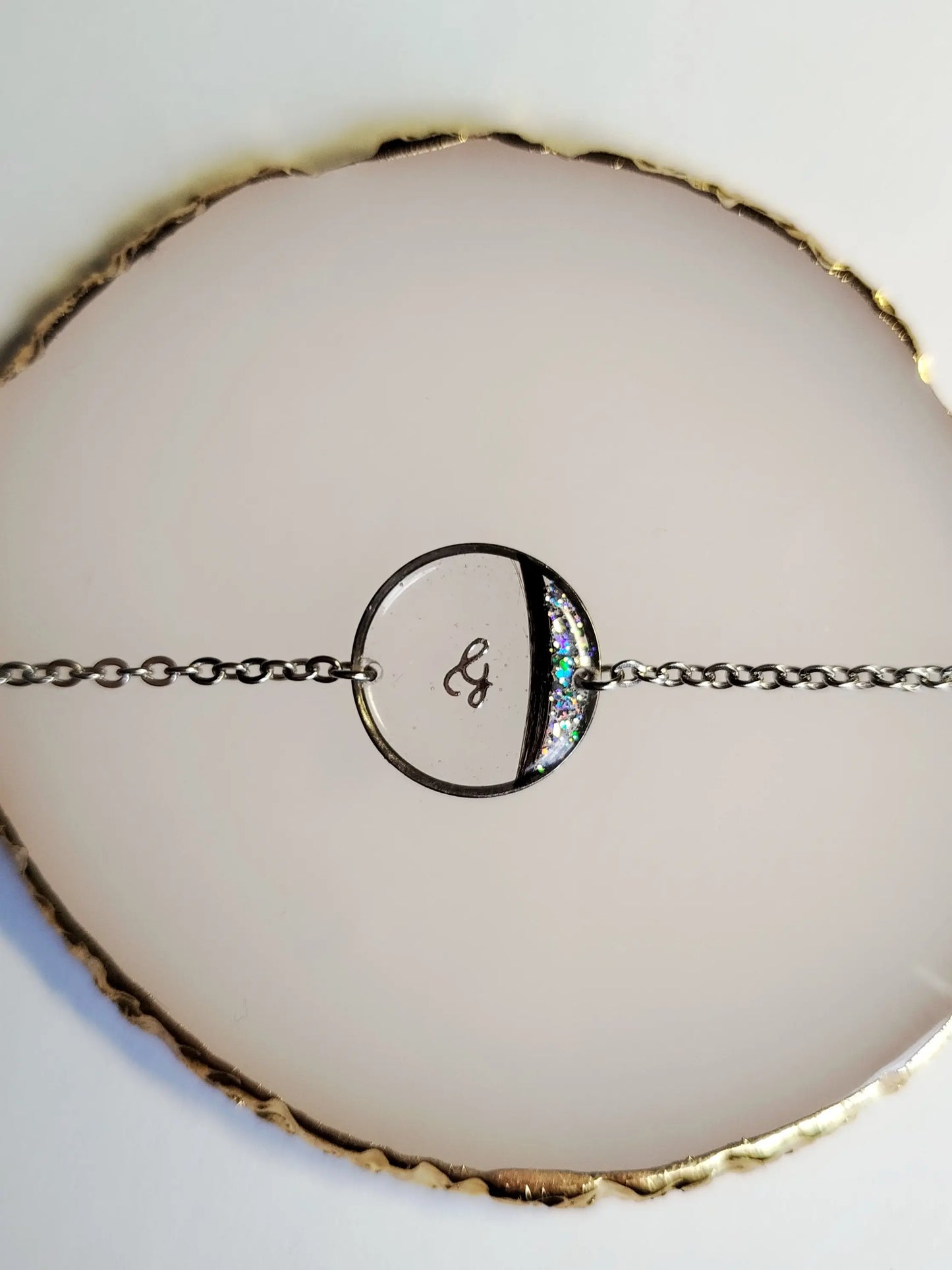 Bracelet Formes Acier - Lait maternel et/ou mèche de cheveux