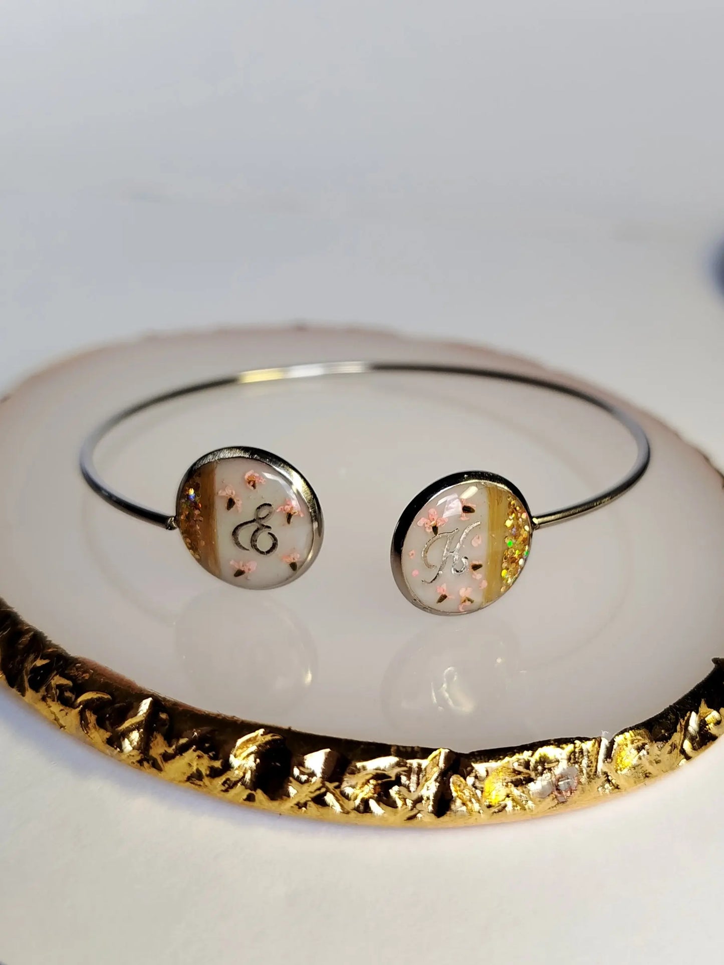 Bracelet double - Lait maternel et/ou mèche de cheveux