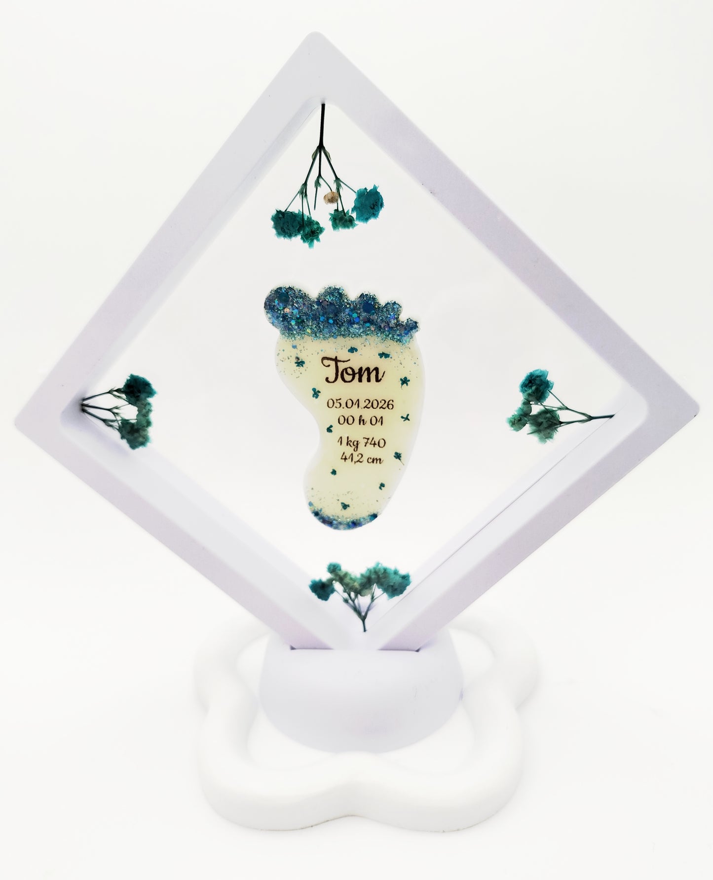 Cadre Pied  - Souvenir en Lait maternel