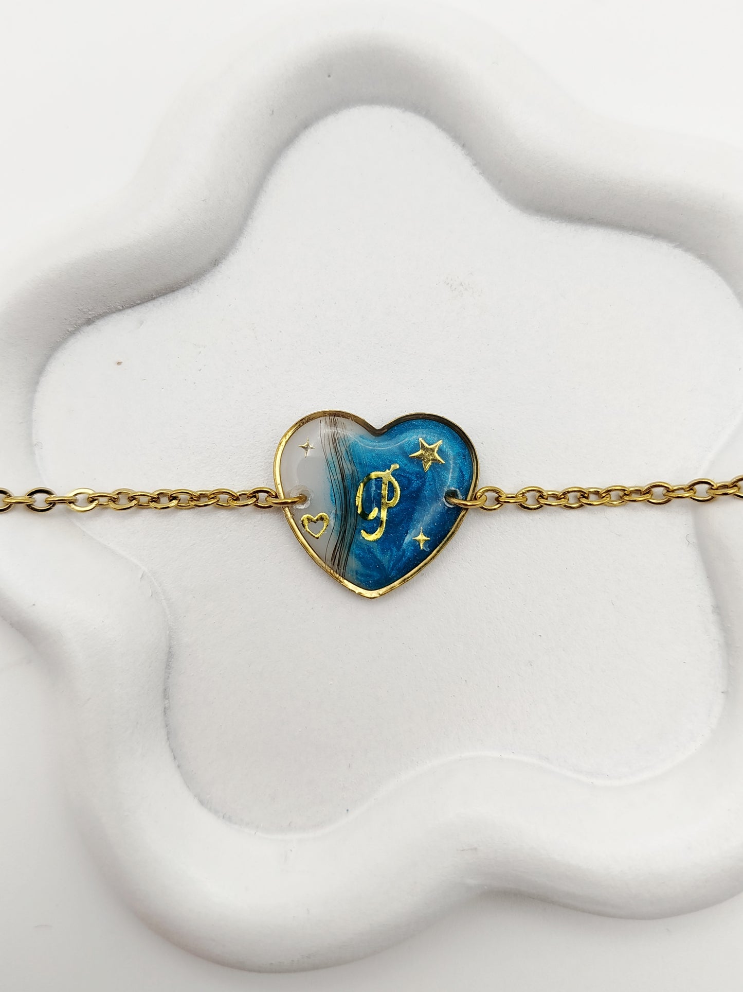 Bracelet Coeur Chaine - Bijoux au Lait maternel