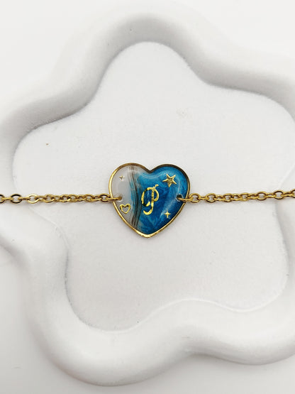 Bracelet Coeur Chaine - Bijoux au Lait maternel