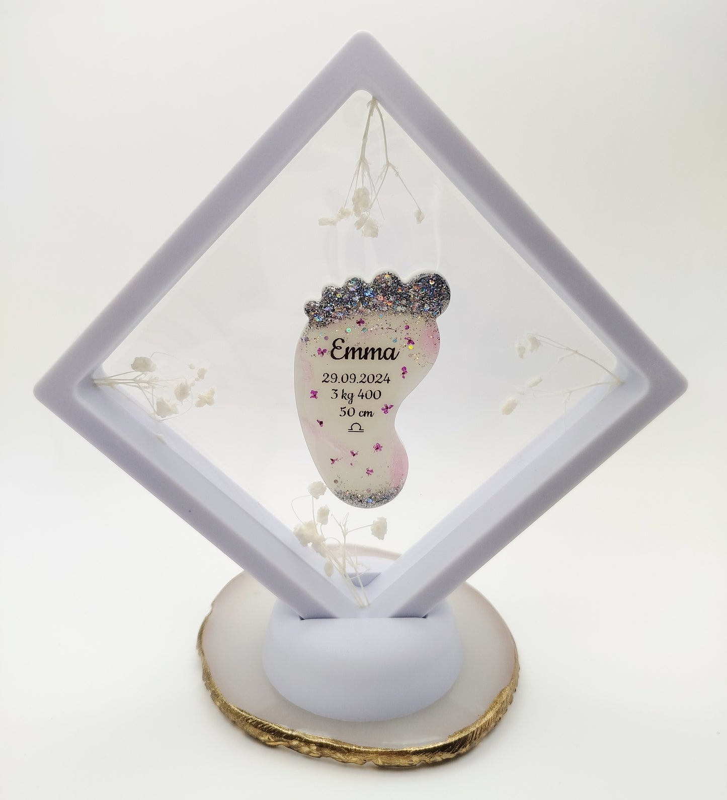 Cadre Pied  - Souvenir en Lait maternel