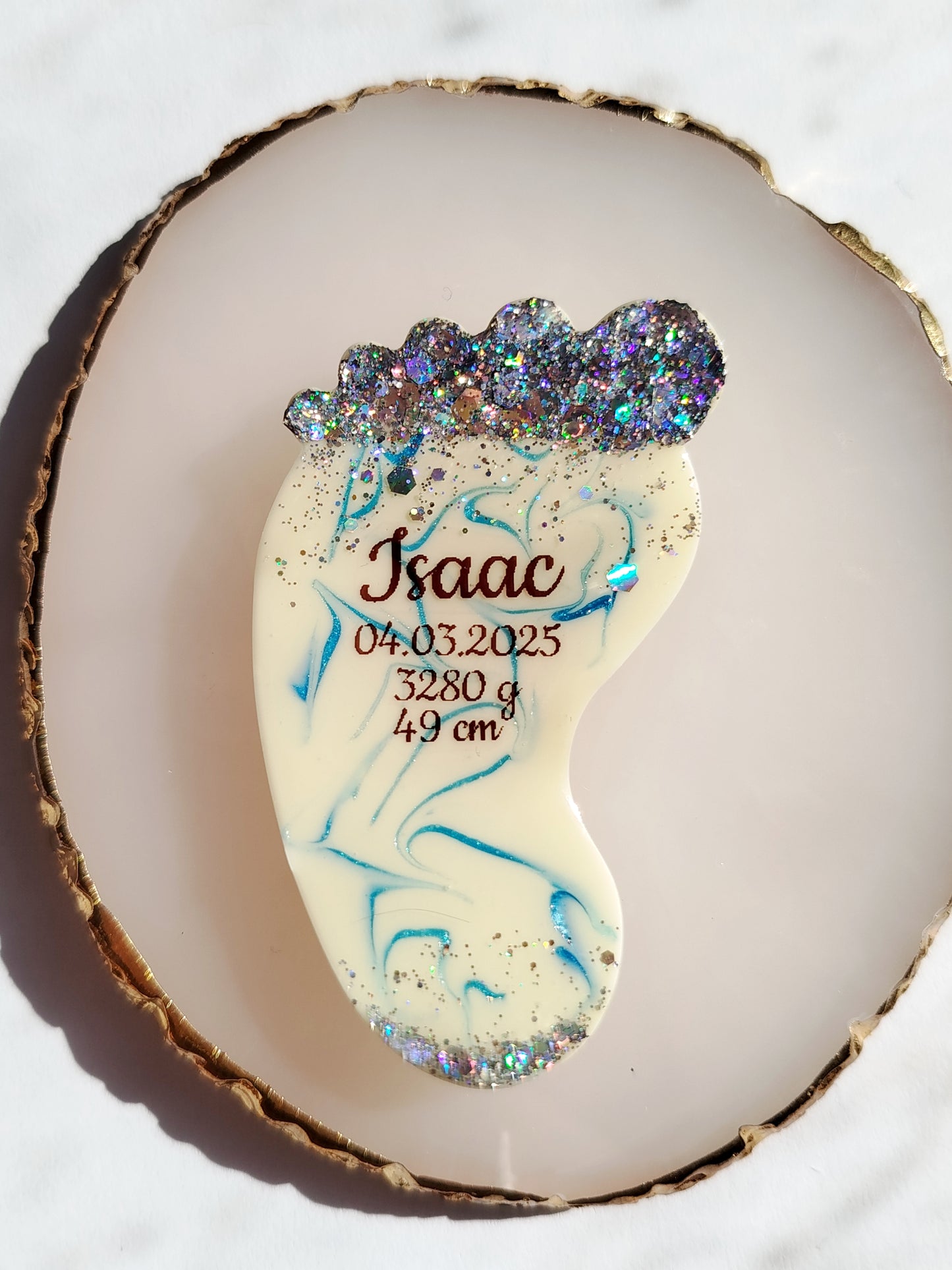 Pied - Lait maternel et/ou mèche de cheveux