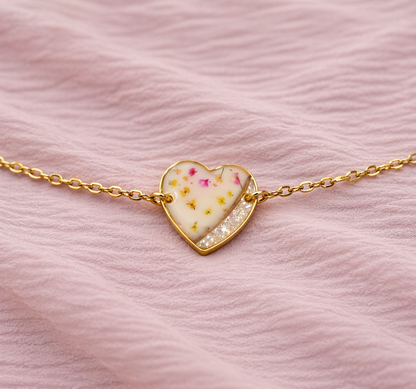 Bracelet Coeur Chaine - Bijoux au Lait maternel