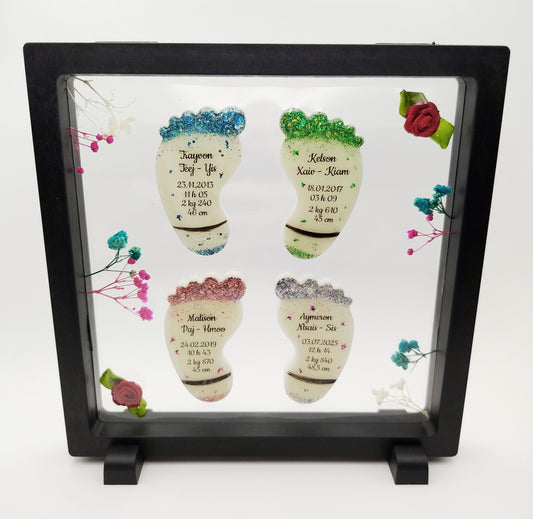 Cadre 4 Pieds - Souvenir en Lait Maternel