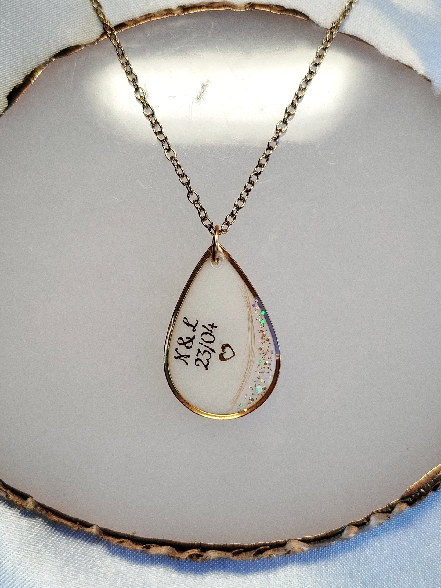 Collier Goutte - Lait maternel et/ou mèche de cheveux