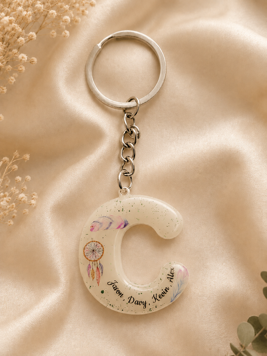 Porte clé initiale  - Bijoux au Lait maternel