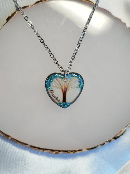 Collier Coeur - Lait maternel et/ou mèche de cheveux