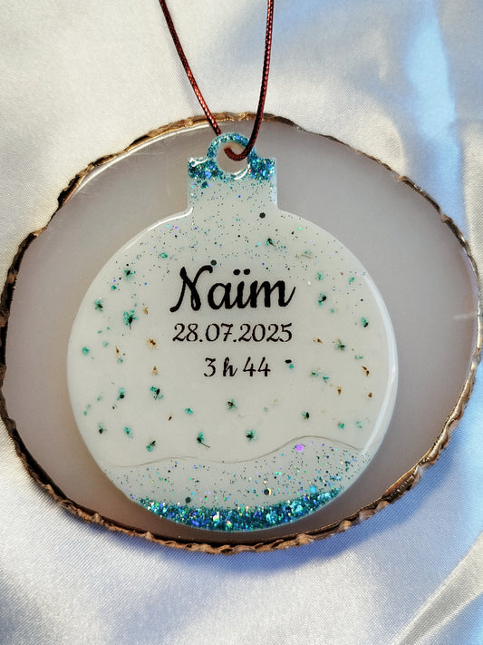 Boule de Noël - Lait maternel et/ou mèche de cheveux