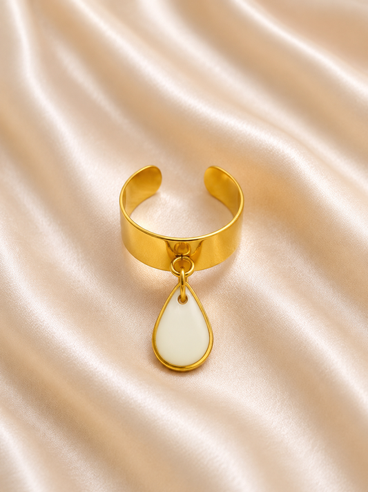 Bague Pendante  Goutte - Bijoux au Lait maternel