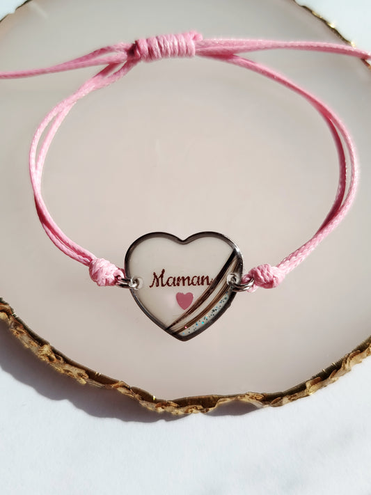 Bracelet Mixte cordon - Lait maternel et/ou mèche de cheveux