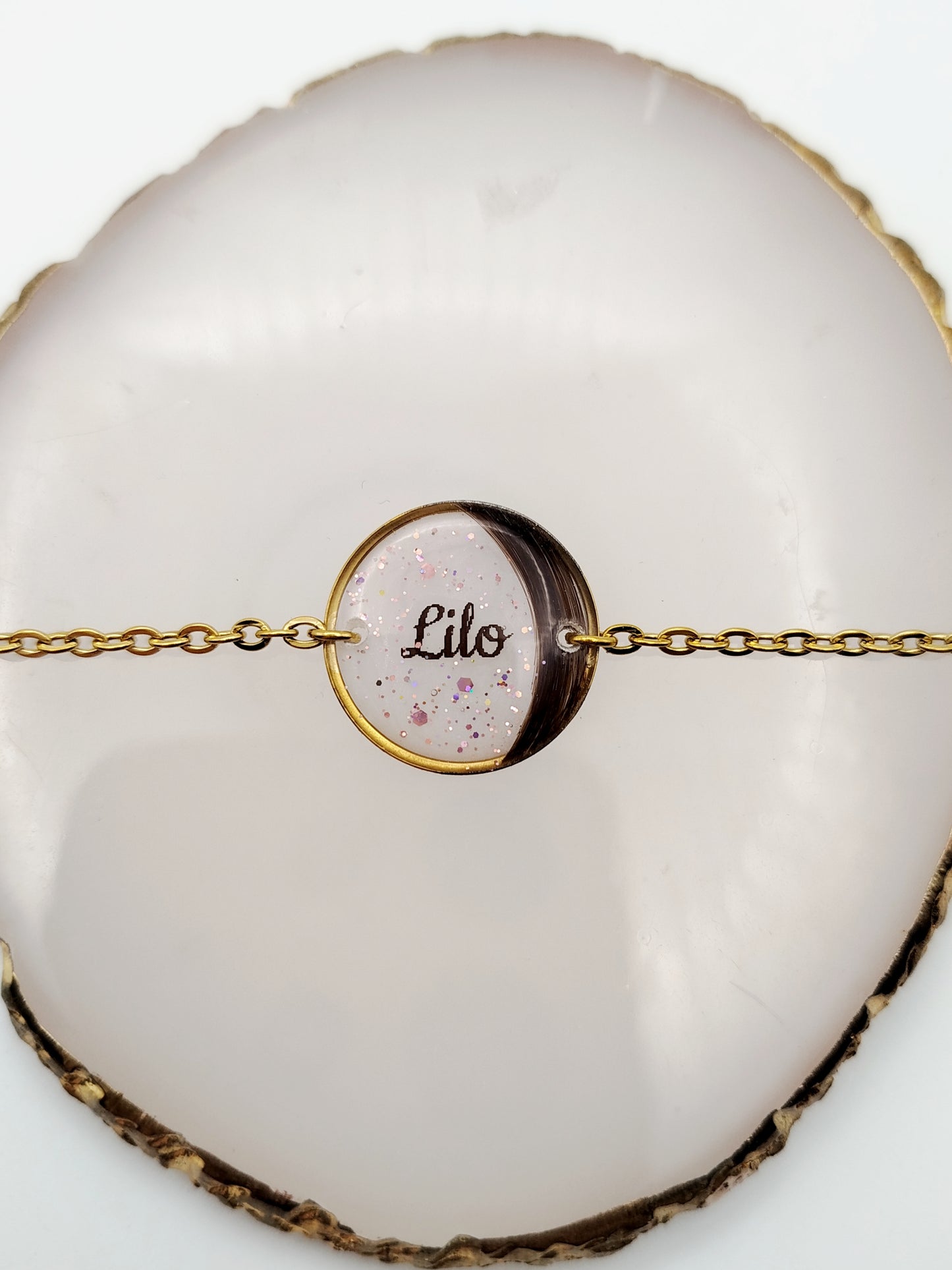 Bracelet Rond Acier Chaine - Bijoux au Lait maternel