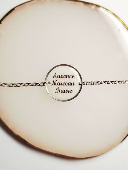 Bracelet Rond Acier Chaine - Bijoux au Lait maternel